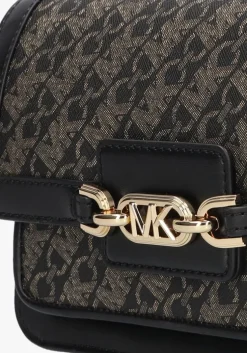 zwarte michael kors schoudertas heather