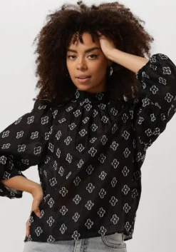 zwarte minus blouses agina round neck blouse