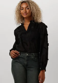 zwarte minus blouses piper v-neck blouse