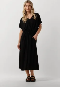 zwarte minus midi jurk trina midi modal dress