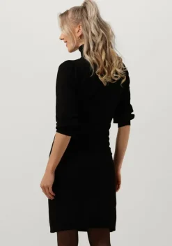 zwarte minus mini jurk mersin highneck knit dress