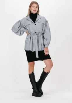 zwarte minus mini jurk mersin highneck knit dress