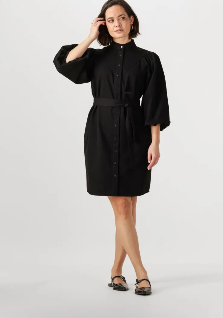 zwarte minus mini jurk sigga short dress