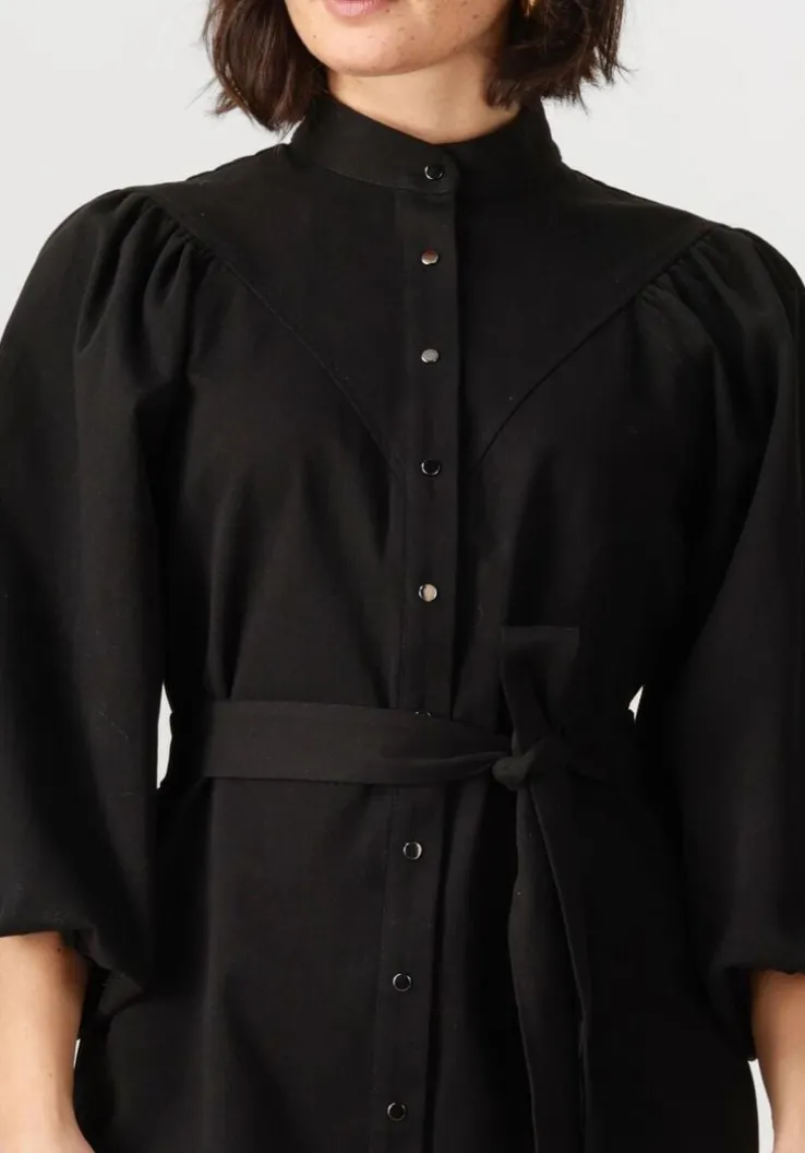 zwarte minus mini jurk sigga short dress