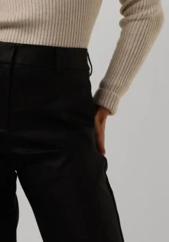 zwarte minus pantalon tasja mid waist pu pant