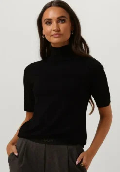 zwarte minus top lima roll neck knit