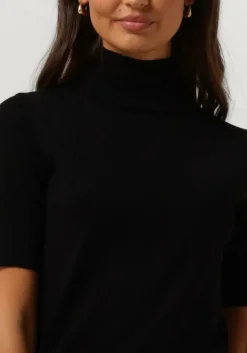 zwarte minus top lima roll neck knit
