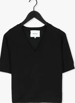 zwarte minus top milla v-neck knit tee 1