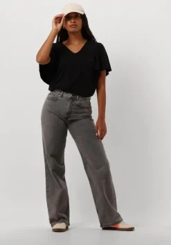 zwarte minus top rianne v-neck t-shirt