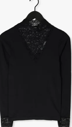 zwarte minus top vanessa v-cut blouse