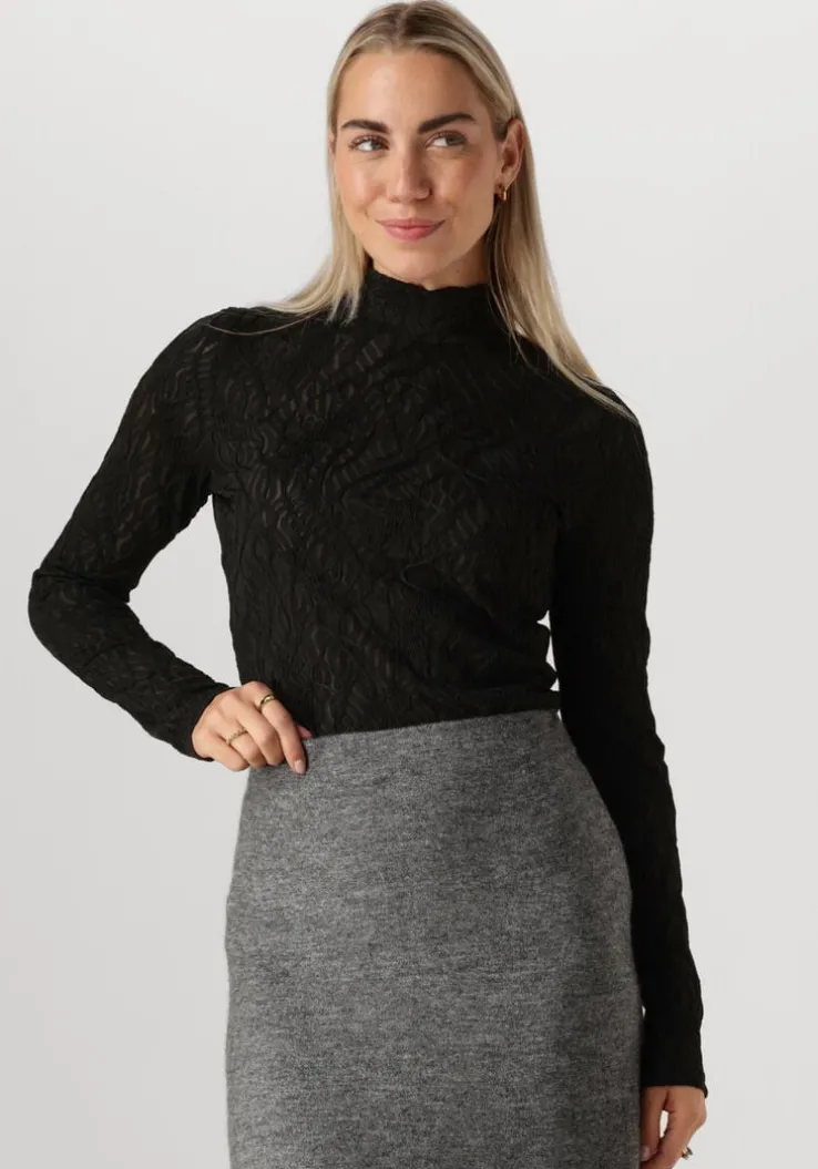 zwarte minus tops & t-shirts msvicenta rollneck longsleeve top