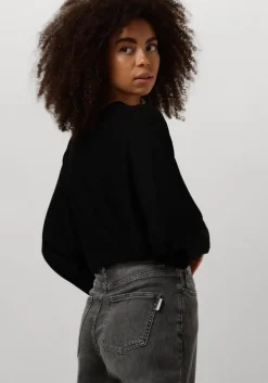 zwarte minus trui dana bat sleeve knit pullover