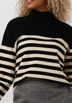 zwarte minus trui lupi stripe knit pullover