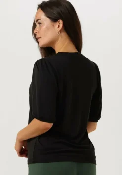zwarte minus t-shirt darsy puff sleeve t-shirt