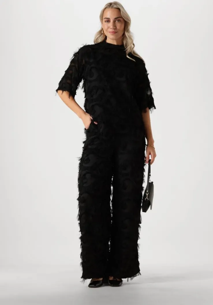 zwarte minus t-shirt msmaica high neck blouse