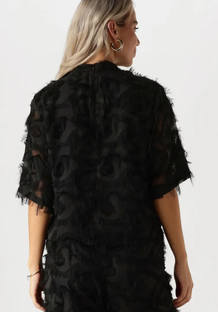 zwarte minus t-shirt msmaica high neck blouse