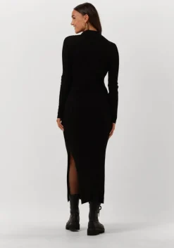 zwarte modström midi jurk avery dress