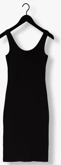 zwarte modström midi jurk tulla x-long