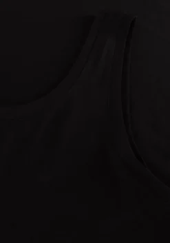 zwarte modström midi jurk tulla x-long