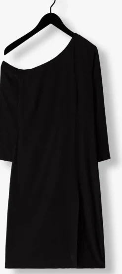 zwarte modström midi jurk fanyamd long dress