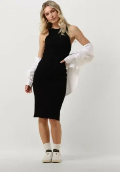 zwarte modström midi jurk igormd dress