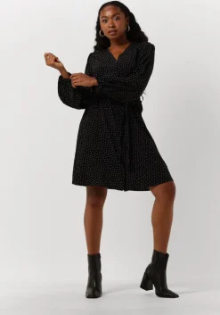 zwarte modström mini jurk anderson print dress
