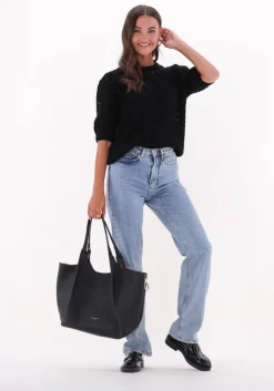 zwarte modström top aurora o-neck