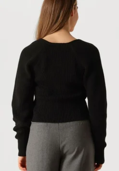 zwarte modström top galenmd short v-neck