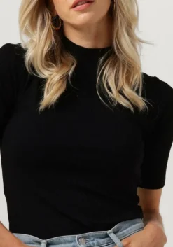 zwarte modström top krown t-shirt