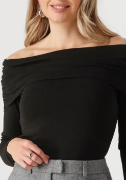 zwarte modström top lillianmd off shoulder top