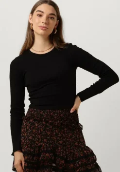 zwarte modström tops & t-shirts igormd ls crop top