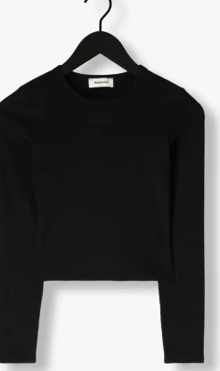 zwarte modström tops & t-shirts igormd ls crop top