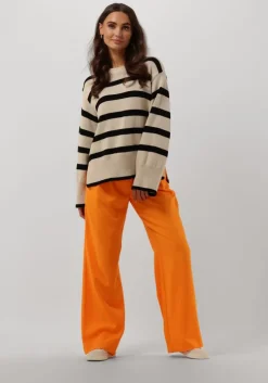 zwarte modström trui corbin md stripe o-neck