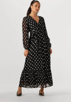 zwarte moliin maxi jurk queen