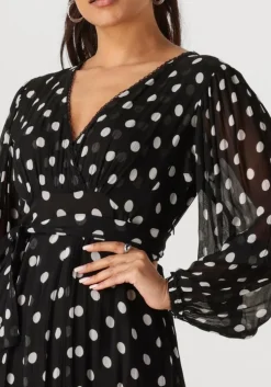 zwarte moliin maxi jurk queen