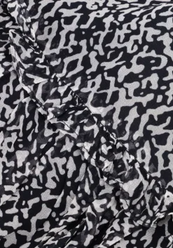 zwarte moliin midi jurk tiana