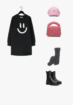 zwarte molo midi jurk carola