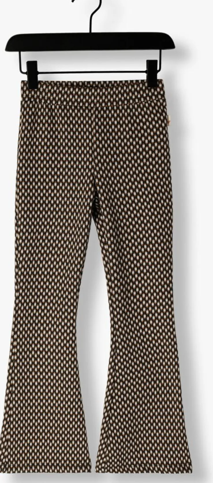 zwarte moodstreet flared broek pant bobbi jacquard