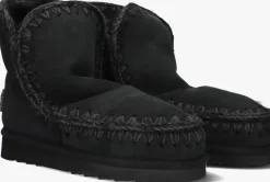 zwarte mou vachtlaarzen eskimo 18 glitter logo