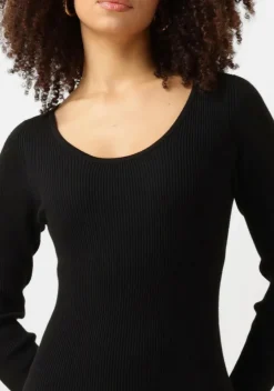 zwarte moves midi jurk angila