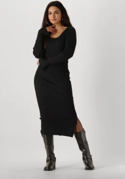zwarte moves midi jurk angila