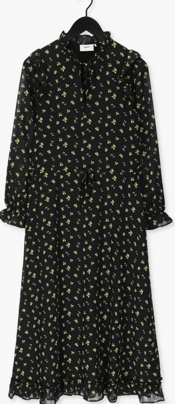 zwarte moves midi jurk jalina dress 2426