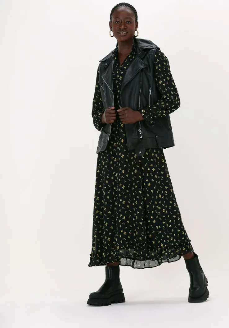 zwarte moves midi jurk jalina dress 2426