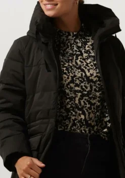 zwarte msch copenhagen gewatteerde jas mschpavinaria zip jacket