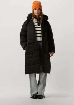 zwarte msch copenhagen gewatteerde jas mschpavinaria zip jacket