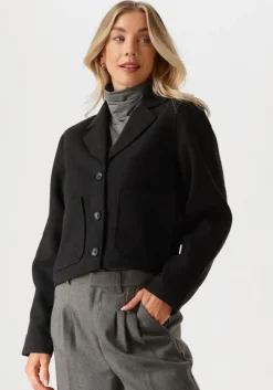 zwarte msch copenhagen mantel mschboone josia short jacket