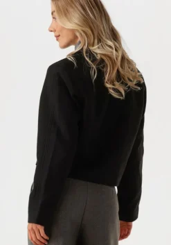 zwarte msch copenhagen mantel mschboone josia short jacket