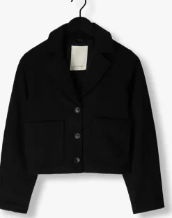 zwarte msch copenhagen mantel mschboone josia short jacket