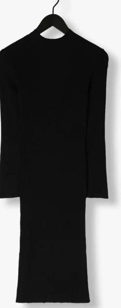 zwarte msch copenhagen midi jurk mschjenetta hasle dress