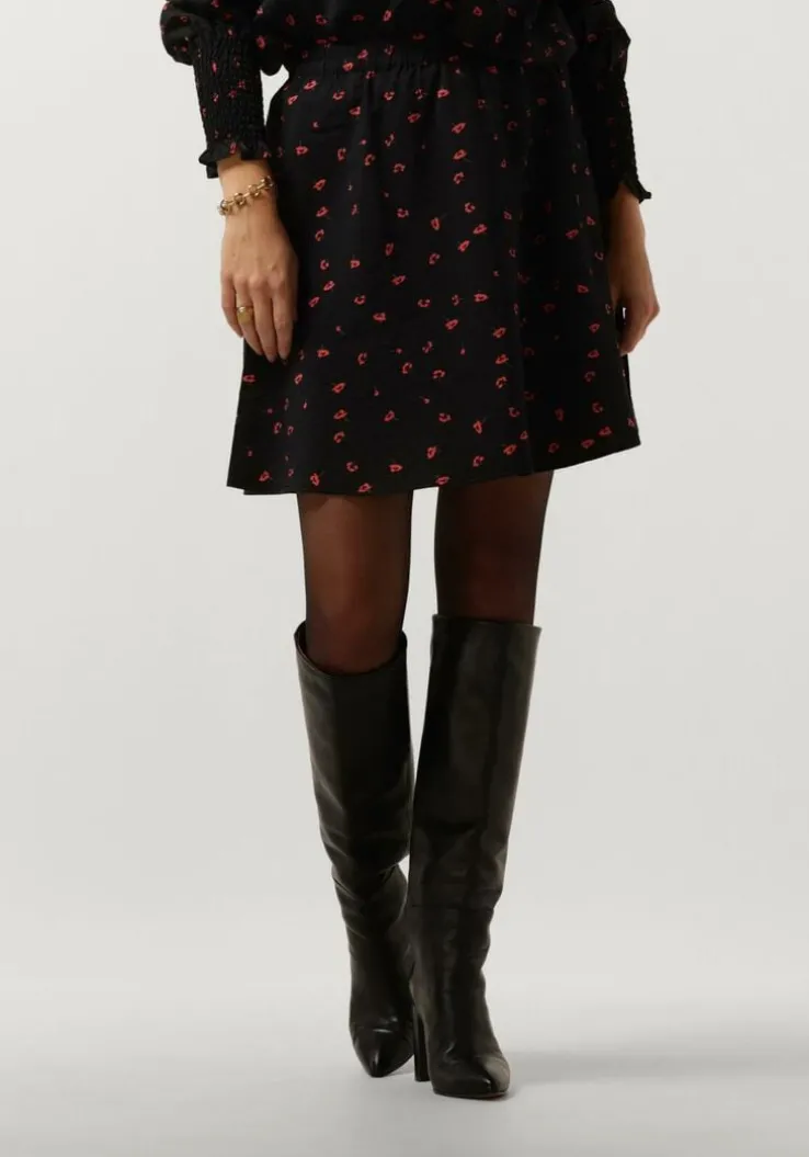 zwarte msch copenhagen minirok mschvinaya ladonna skirt aop